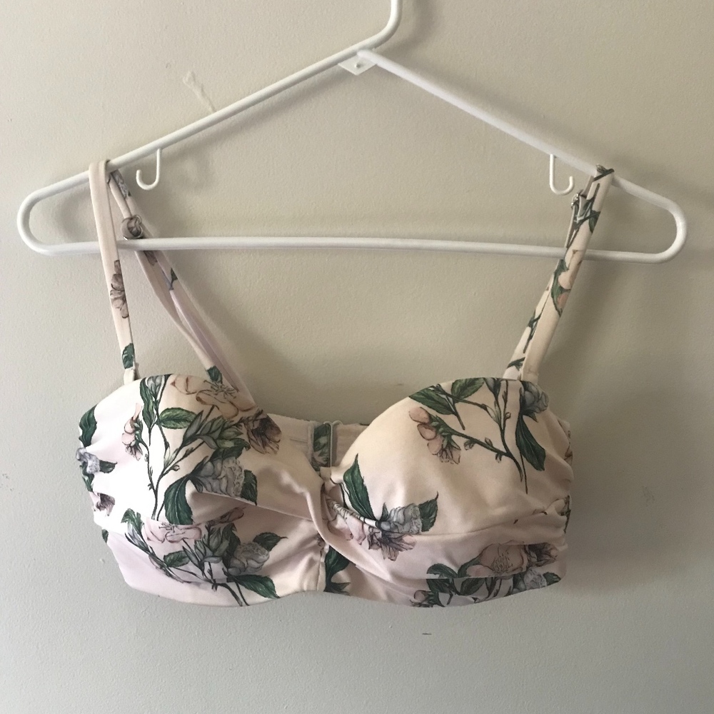H&M Floral Pink Bikini Top